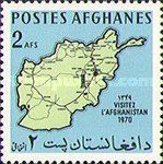 Road Map of Afghanistan with Location of Sites