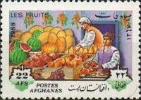 Arranging Fruit on Market Stall