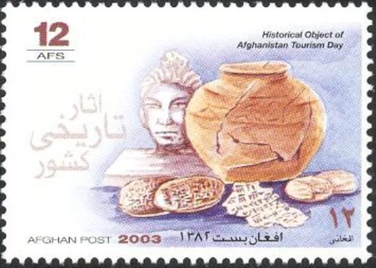 Pot, coins and inscribed tablets