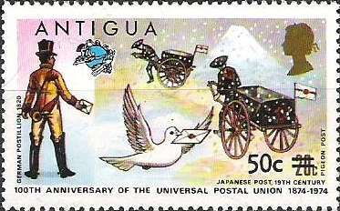 Postillon, Japanese Postmen and Carrier Pigeon - Surcharged
