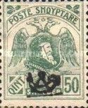 Post horn overprinted in black