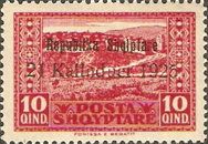 Berati, overprinted in red and black