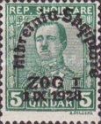 President Ahmed Zogu overprinted in black