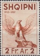 Eagle with wings spread