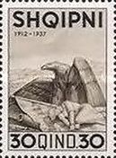 Albanian eagle in Turkish shackles