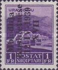 Ahmed Zog Bridge over the Mat overprinted in black