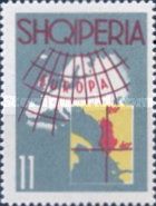 Map of Europe with Albania