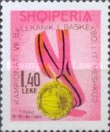 Basketball medal on ribbon
