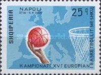 ‭Hand aiming ball at basket and map of Europe
