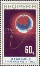 Satellite Orbiting Globe