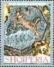Nymph riding dolphin Mosaic, excavated near Apollonia