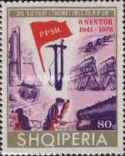 Red Flag, Workers, Soldiers, Pickax and Gun