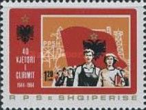 Workers with National flag, Industrial Plant