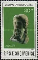 Head of Asclepius, marble (5th cent. B.C.), Byllis