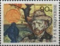 Self portrait and The Sower with Setting Sun, by Van Gogh