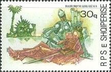 Alia lying wounded, from the folktale "Gjergj Elez Alia"