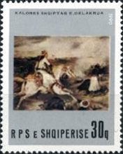 Albanian Horsemen, painting by Eugène Delacroix