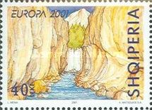 Waterfall, cliffs