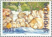 Waterfall, boulders