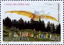 Clement Ader's flight of the Ader Éole in Brie (9 Oct 1890)