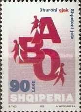 Symbolic Display of Blood Types A, B and 0, people