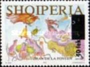 Anniversary of the death of Jean de La Fontaine, overprinted