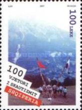 Scouts, flags, mountain