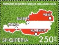 Map and Flag of Austria