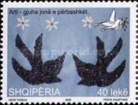 Black doves and flowers