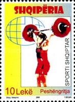 Weight Lifter, Oval with Latitudinal and Longitudinal Lines