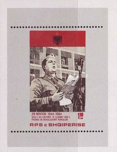 Gen. Enver Hoxha reading 1944 declaration