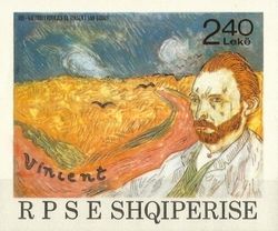 Self portrait and Wheatfield with Crows, by Vicent Van Gogh