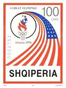 Olympic Emblem, American Flag
