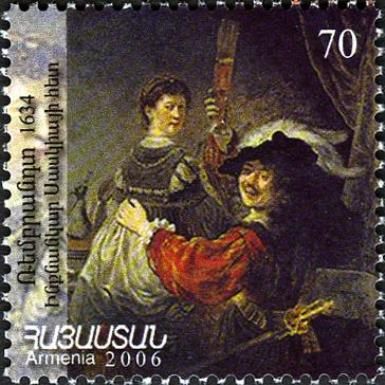 Self Portrait with Saskia, Rembrandt (1634)