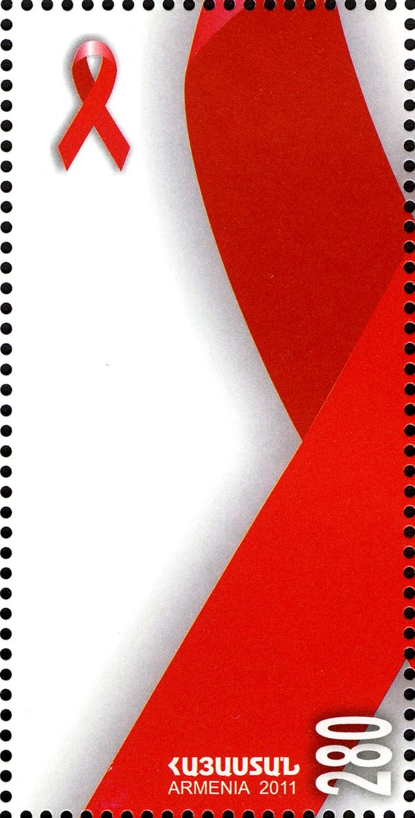 AIDS Ribbon, left