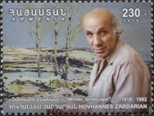 Zardaryan in Front of Winter Landscape (1946)