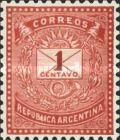 Letter and Posthorn - 19 pearls, perf. 12½