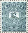 Letter and Posthorn - 19 pearls, perf. 14¼