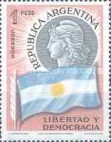 Liberty and flag