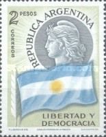 Liberty and flag