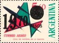 Air Mail - Stylized aircraft - surcharged
