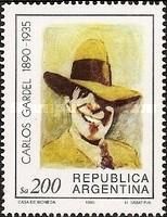 Carlos Gardel, painting by Hermenegildo Sábat