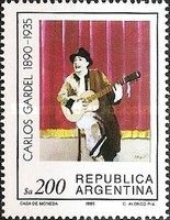 Carlos Gardel, painting by Carlos Alonso