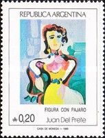 "Figura con Pajaro" by Juan Del Prete (1897-1987)