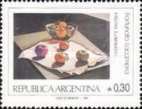 "Frutas iluminadas" by Fortunato Lacámera (1867-1951)