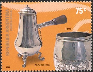 Chocolate pot and jar with handle