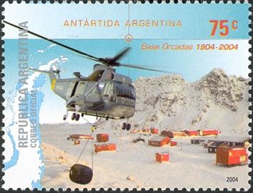 Orcadas Base & Sea King Helicopter