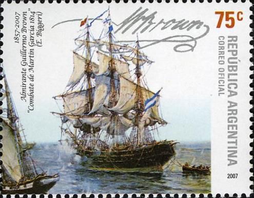 150th Death Ann of Admiral Guillermo Brown (1777~1857)