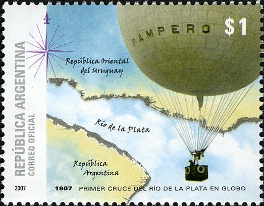 100 Anniv. Crossing of the Río de la Plata by Balloon