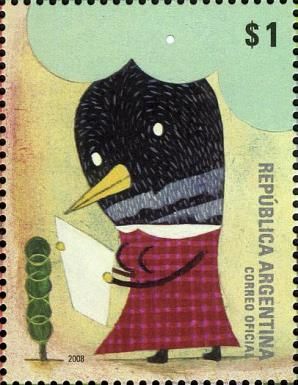 Bird Reading Letter